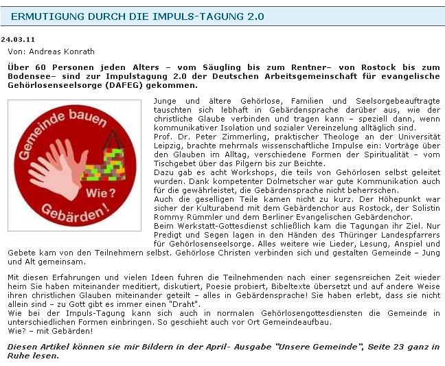 Bericht DAFEG 24.3.2011